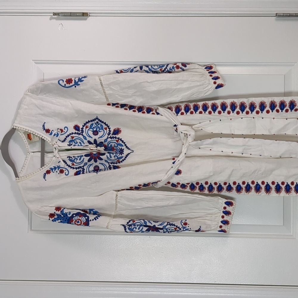 Farm Rio Embroidered Jumpsuit NWT Sz. M